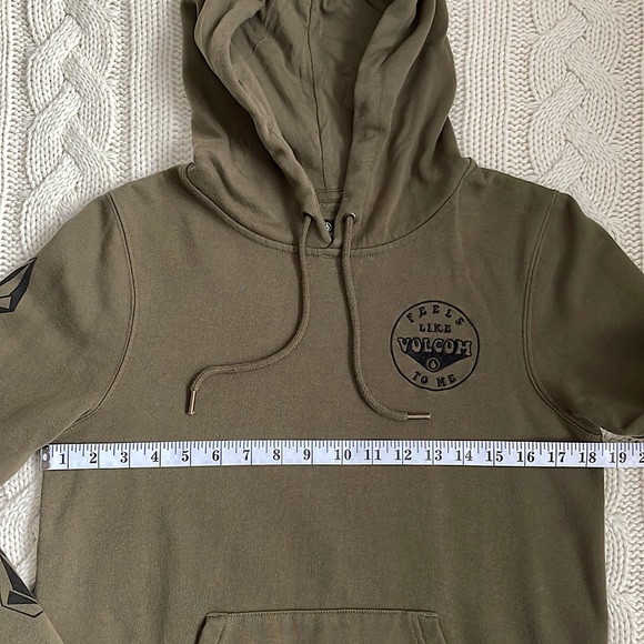 Volcom Olive Green Embroidered Logo Pullover Hoodie - Picture 10 of 10